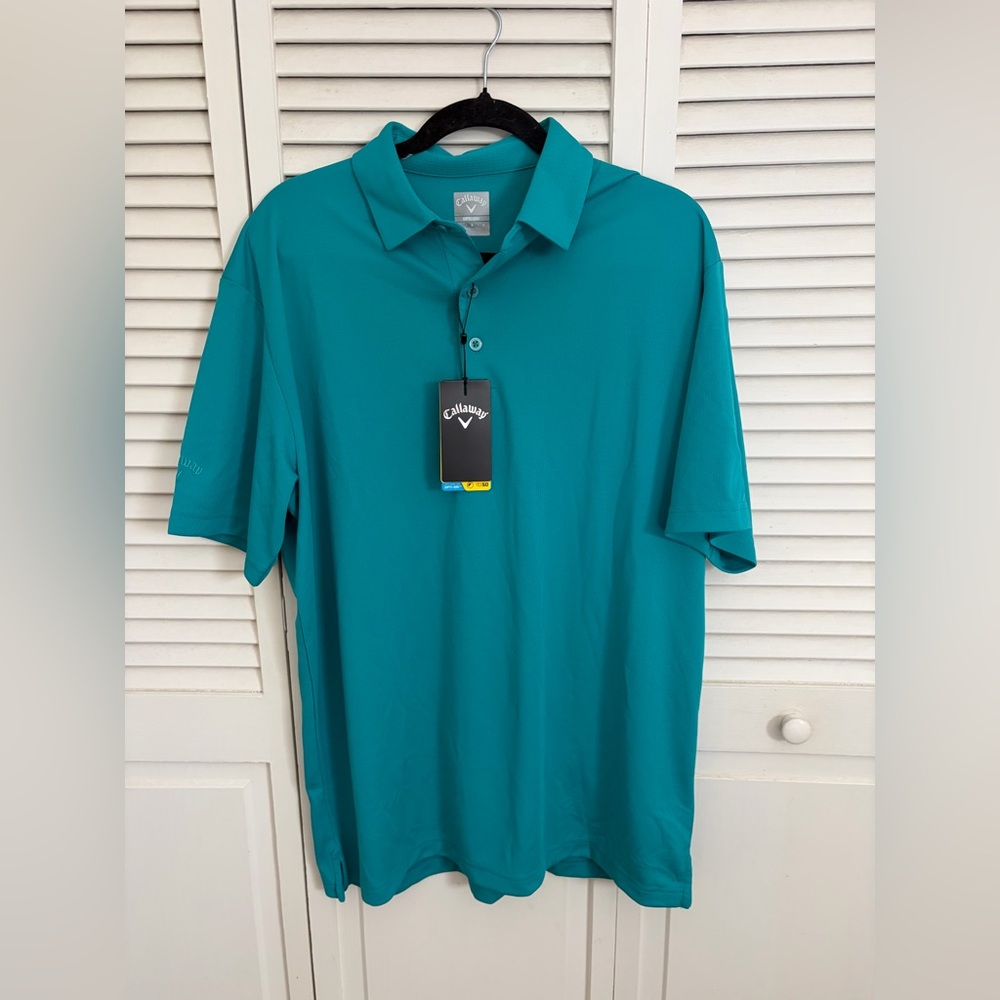 Callaway Men's Turquoise Polo Shirt size L